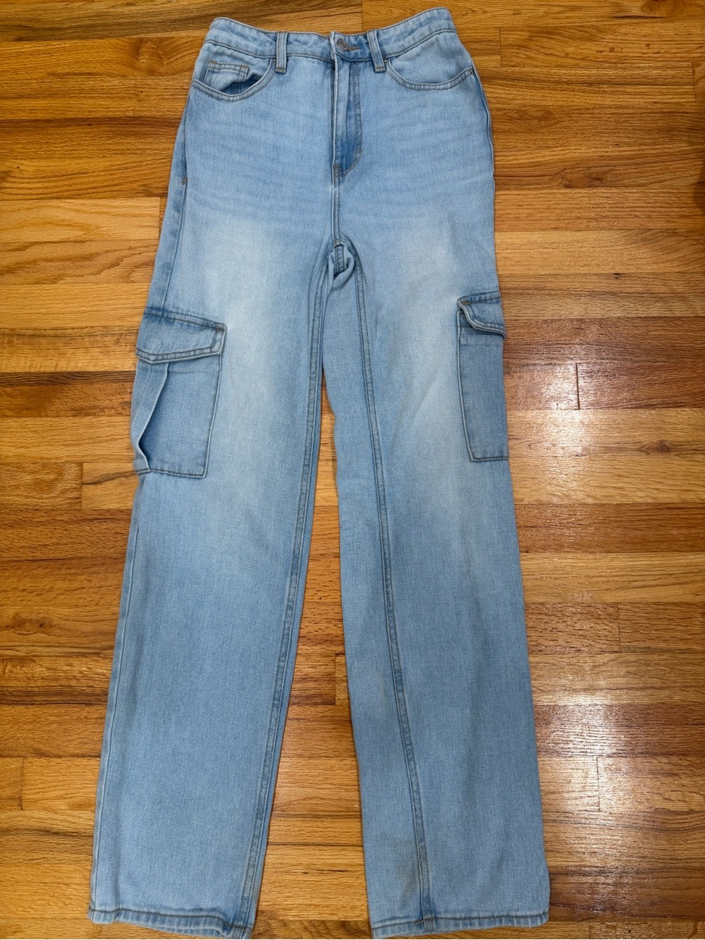 PacSun Light Wash Straight Cargo Jeans